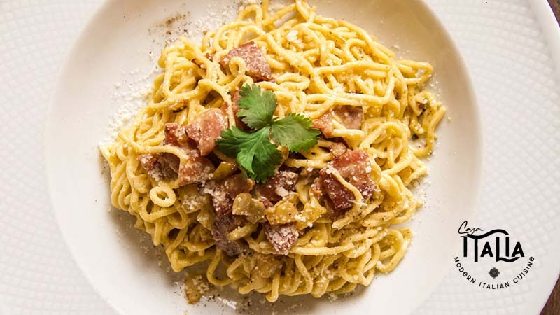 plato de pastas del restaurante Casa Italia